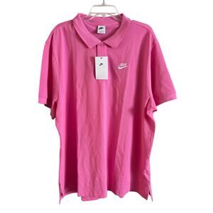 Nike Sportswear Athletic Pink Short Sleeve Size XXL Matchup Pique Polo NWT